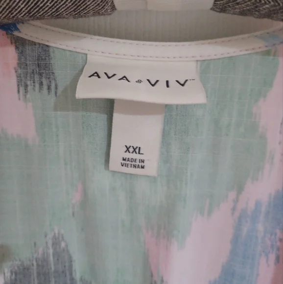 Ava & Viv Pastel Abstract Print Dress - Picture 2 of 5